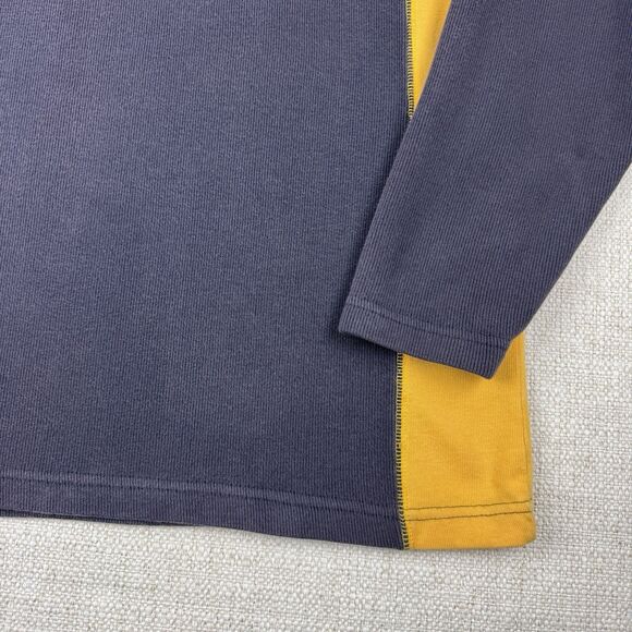 Sonoma Vintage Long Sleeve Shirt Men's 90s Y2K Gray Yellow Skater Sweater Large - Picture 5 of 13